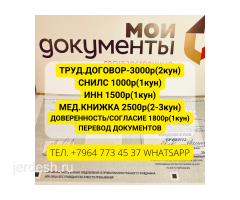 ✅ИНН СНИЛС МЕДКНИЖКА МЕДКАРТА +79647734537 WHATSAPP